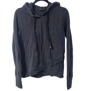 Athleta Women's XS Gray Hoodie Long Sleeve Criss‎ Cross Hem Athleisure Pullover